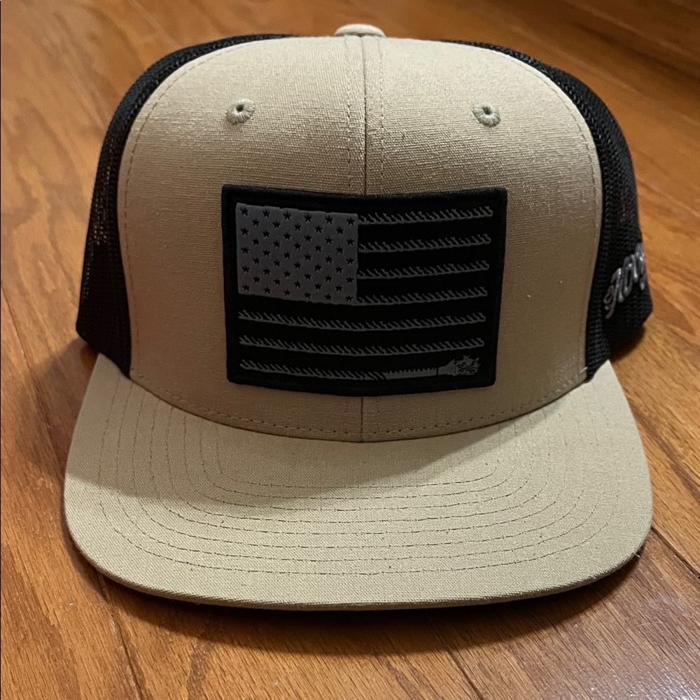Hooey Tan and Black American Flag Cap